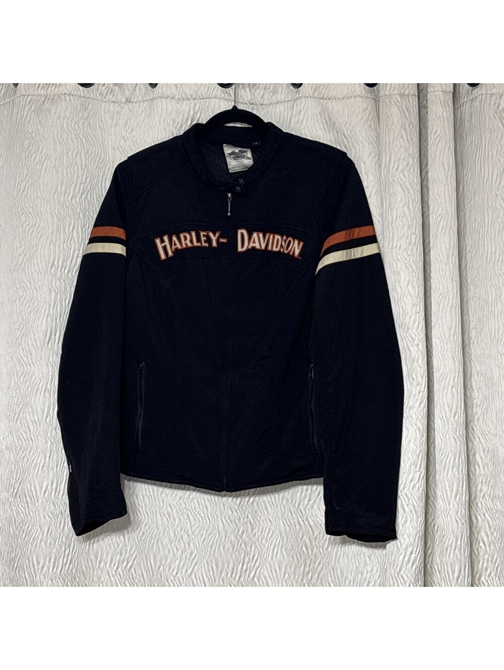 Harley Davidson Miss Enthusiast Jacket Black Full Zip Embroidery HD-Size XL